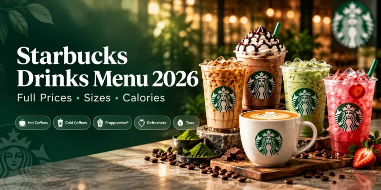Starbucks Drinks Menu